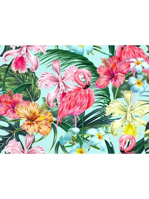 8-DD118564 Flamingo and art Fototapeta flis 350×255 cm